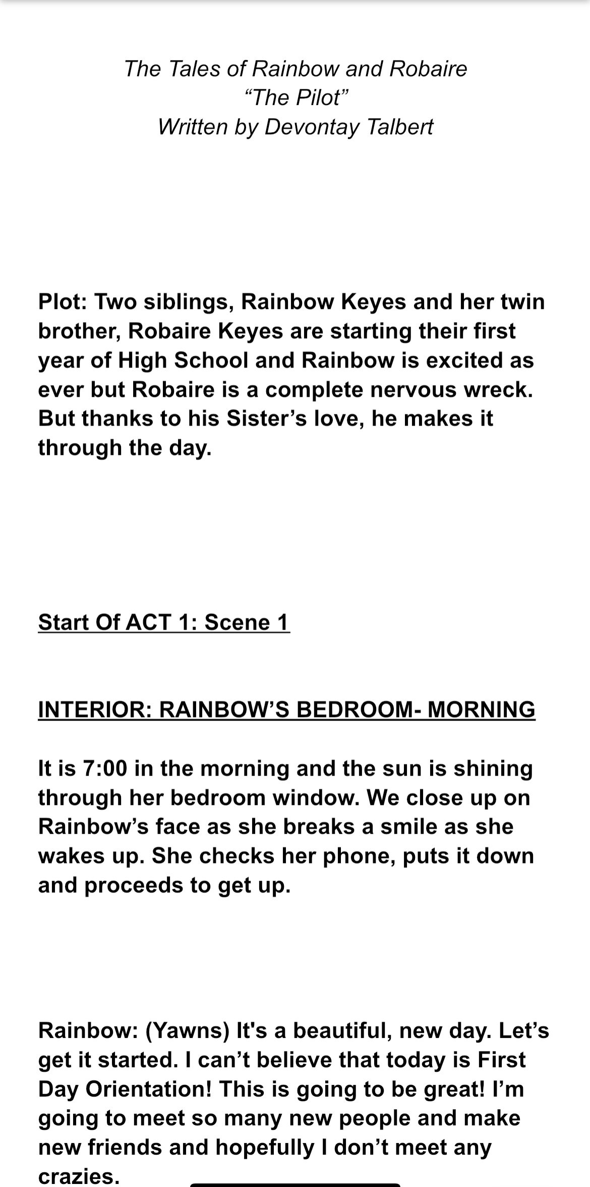 The Tales of Rainbow and Robaire